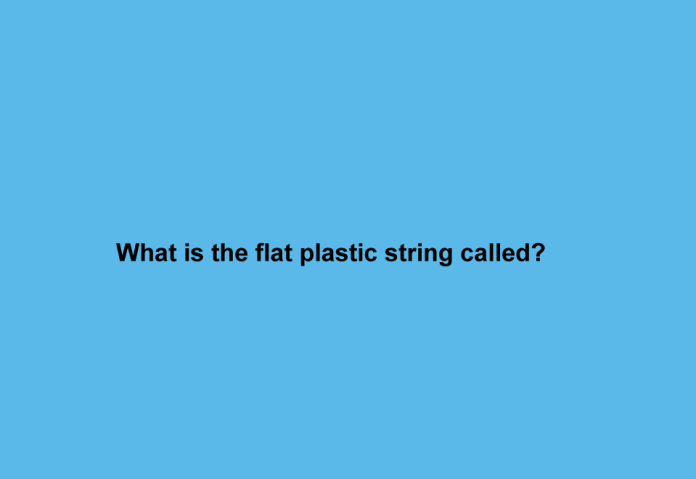 What is the flat plastic string called?